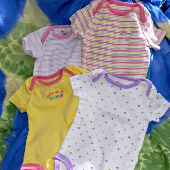 First Moments Other - New-Out-of-Package: First Moments Onesies, Set of Four, 6mos.